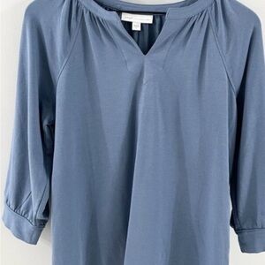 J Jill Pure Jill Affinity Knit top blue